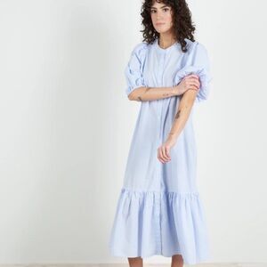 sundays floria dress - sky blue stripe size 2/ med large